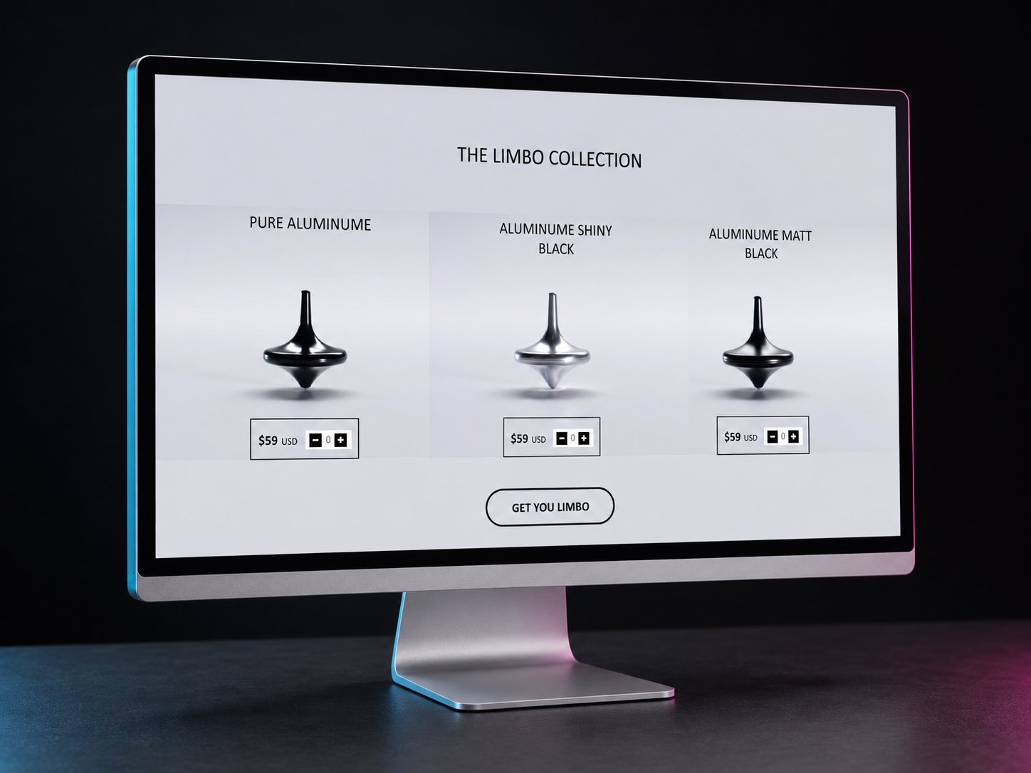 The Limbo collection, three finishes