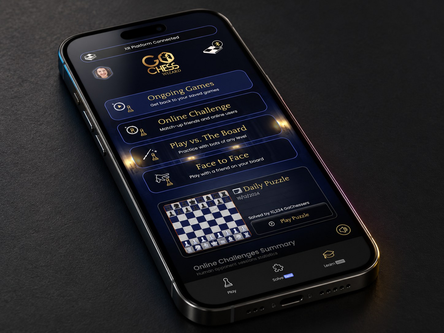Home, play modes and daily puzzle
